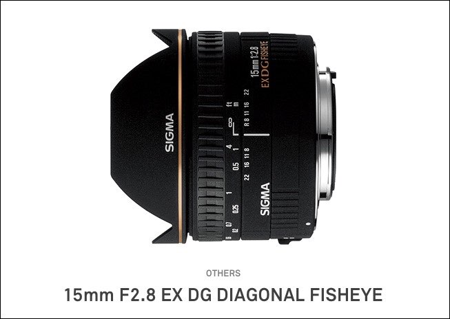シグマ魚眼レンズ　15mm F2.8 EX DG DIAGONAL FISHEYE